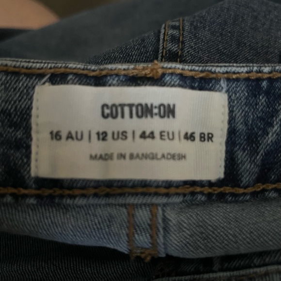 Cotton On Stretch High Rise Mom Jeans Size 12 - Picture 5 of 7